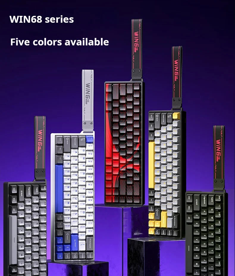 AULA WIN60HE Wired Hall Effect Magnetic Keyboard 60 Keys Hot Swap 0.01mm RT 8000Hz RGB Esports Custom Gaming Keyboard