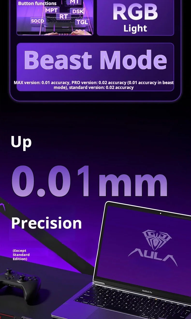 AULA WIN60HE Wired Hall Effect Magnetic Keyboard 60 Keys Hot Swap 0.01mm RT 8000Hz RGB Esports Custom Gaming Keyboard