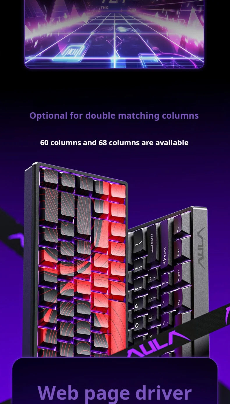AULA WIN60HE Wired Hall Effect Magnetic Keyboard 60 Keys Hot Swap 0.01mm RT 8000Hz RGB Esports Custom Gaming Keyboard