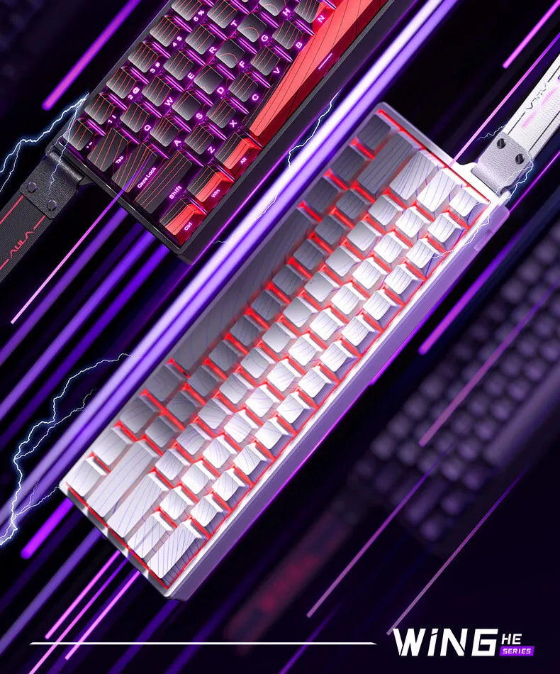 AULA WIN60HE Wired Hall Effect Magnetic Keyboard 60 Keys Hot Swap 0.01mm RT 8000Hz RGB Esports Custom Gaming Keyboard