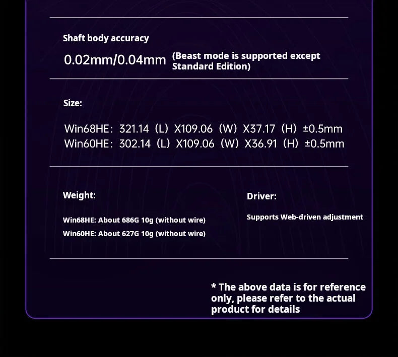 AULA WIN60HE Wired Hall Effect Magnetic Keyboard 60 Keys Hot Swap 0.01mm RT 8000Hz RGB Esports Custom Gaming Keyboard